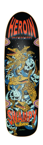 Heroin Skateboards Swampy Gators DD 9.125 x 32 Skateboard Deck