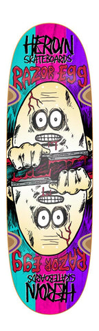 Heroin Skateboards Razoregg SYM Spliced 9.5 x 32 Skateboard Deck