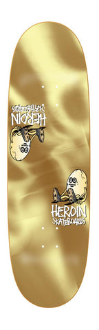 Heroin Skateboards Symmetrical Egg Gold Deck 9.25