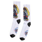 Santa Cruz Natas Screaming Panther Socks-White