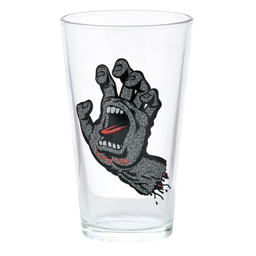 Santa Cruz Flier Hand Unisex Pint Glass SBSkateBoardShop