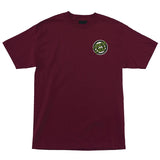 Santa Cruz Roskopp Face S/S Regular T-Shirt Mens-Burgundy