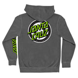 Santa Cruz Roskopp Target Dot P/O Hooded Midweight Sweatshirt Mens-Pigment Gray