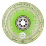 Slime Balls 60mm Light Ups w/GREEN LED and bearings OG Slime 78a Skateboard Wheels
