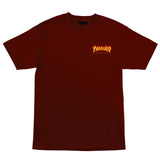 Santa Cruz/Thrasher Flame Dot S/S Regular T-Shirt-Burgundy