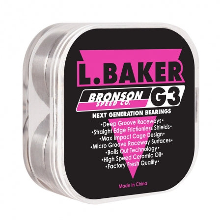 Bronson L.Baker Pro G3 BOX/8 Bronson Speed Co. Skateboard Bearings