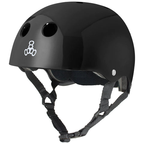 Triple-8 Standard Liner Skate Helmet-Black Glossy