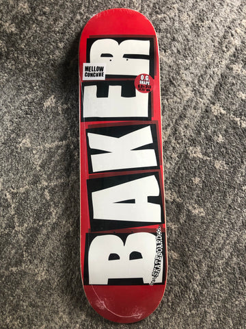 Baker Logo Red/White 8” Skateboard Deck