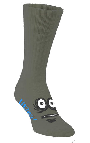 Heroin Skateboards Big Egg Grey Socks