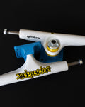 Independent Stage 4 Pro Mark Gonzales Flat White Blue Standard Skateboard Trucks