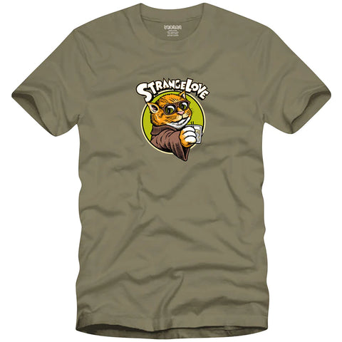 StrangeLove Skateboards Cat / Olive / T-Shirt