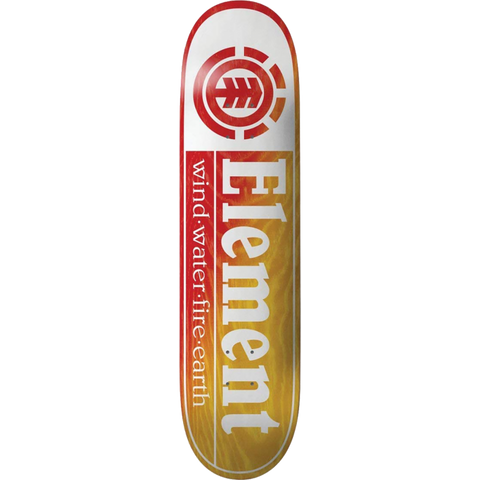 Element Section Yellow Red Skateboard Deck-8", 8.25"