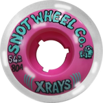 Snot Wheel Co. Skateboard Wheels 54mm X Rays 80A Pink/Clear