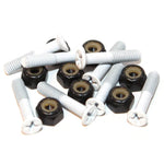 SBSkates Standard Phillips Head White Skateboard Hardware Set - 1"