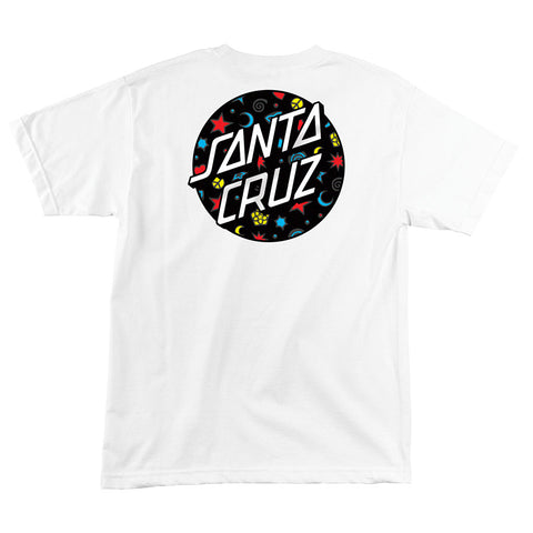 Santa Cruz Salba Dot Regular S/S Mens T-Shirt-White