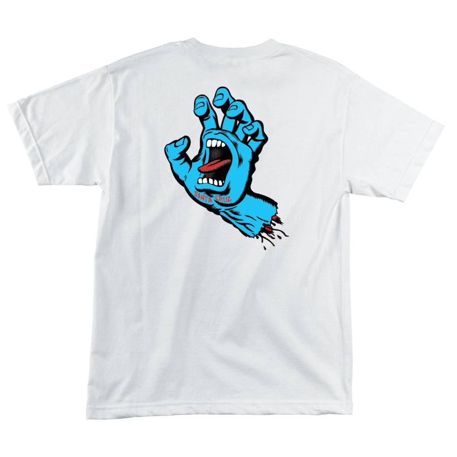 Santa Cruz Screaming Hand Regular S S Mens T Shirt White