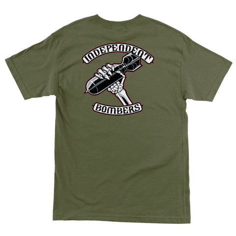 Independent RTB Bombers S/S Mens T-Shirt-OD Green