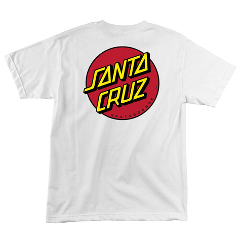 Santa Cruz Classic Dot Regular S/S Mens T-Shirt-White