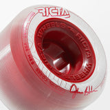 Ricta 53mm Shanahan Crystal Cores Clear Metallic Red 95a Skateboard Wheels