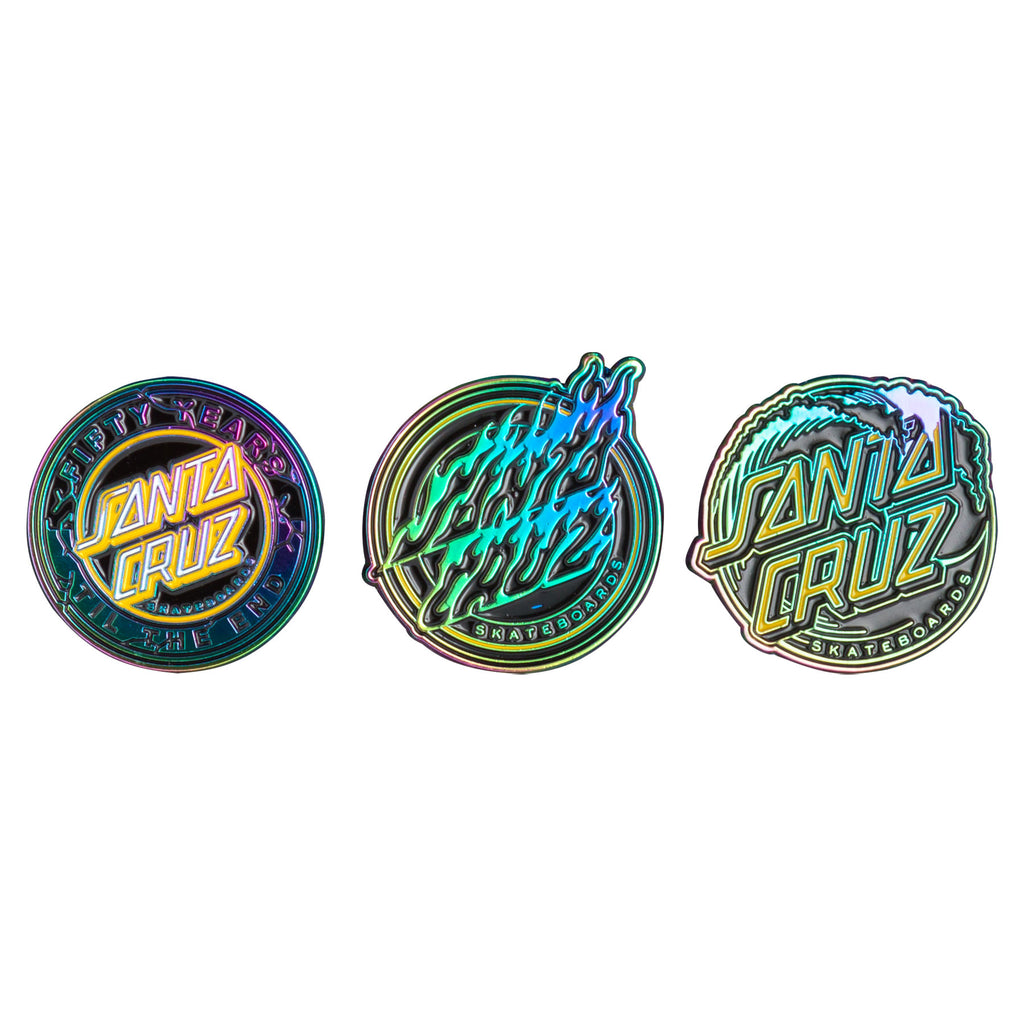 Santa Cruz 50th Anniversary Pin Set SBSkateBoardShop