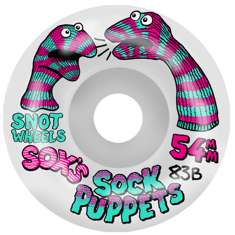 Snot Wheel Co Sox's Sock Puppets 54mm 83B White