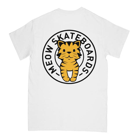 Meow Skateboards Tabby Seal Tee-White