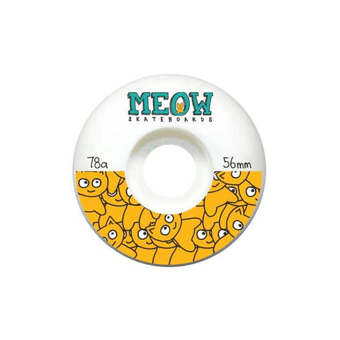 Meow Skateboards Sticker Pile Split Wheels-56mm