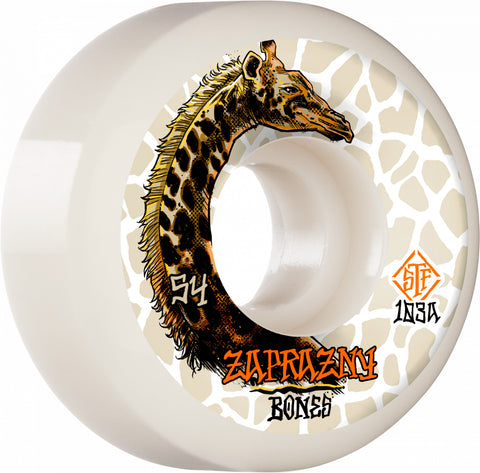 BONES WHEELS PRO STF Skateboard Wheels Zaprazny Giraffe II 54mm V5 Sidecut 99a 4pk