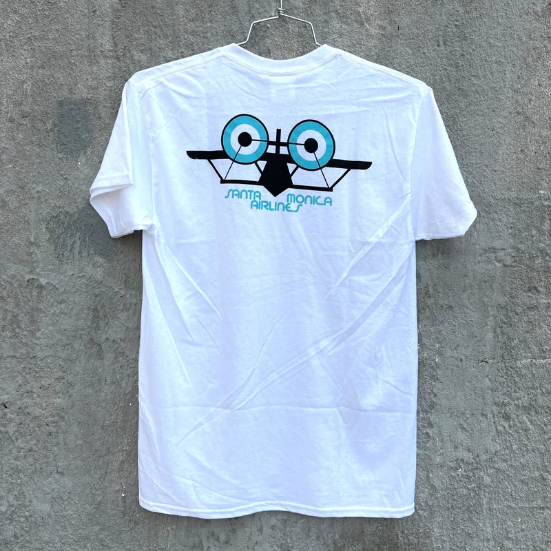 Santa Monica Airlines Classic Plane Short Sleeve Tee - WHITE